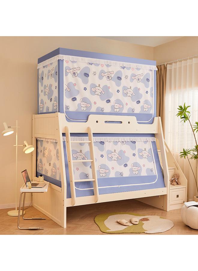 73Hours Shading Curtain Upper And Lower Bunk Bed Mosquito Net Student Dormitory Single Encrypted Mosquito Net Three-door Paint Zipper Square Net - Image 1