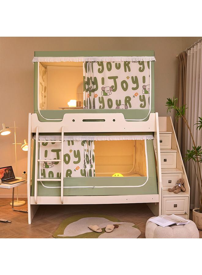 73Hours Shading Curtain Upper And Lower Bunk Bed Mosquito Net Student Dormitory Single Encrypted Mosquito Net Three-door Paint Zipper Square Net - Image 2