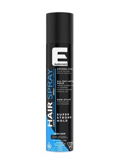Elegance Elegance-E Series Super Strong Hold Hair Spray - Long-Lasting, Volumizing, Non-Sticky Finish with Refreshing Scent  - Image 1