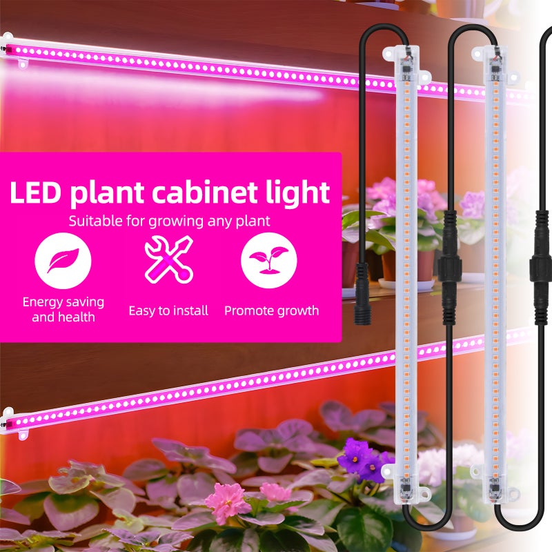 Indoor Grow Light Strip 8 Pack 2.7W 30cm Sunlight Full Spectrum - 226° Wide Illumination Angle Versatile Installation for Indoor Plants Greenhouses Beginners - Image 2