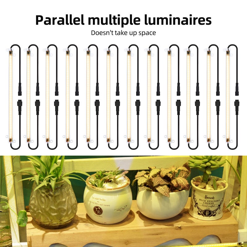 Indoor Grow Light Strip 8 Pack 2.7W 30cm Sunlight Full Spectrum - 226° Wide Illumination Angle Versatile Installation for Indoor Plants Greenhouses Beginners - Image 5