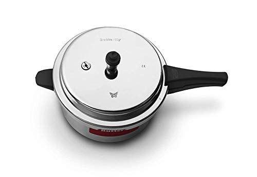 Butterfly Cordial 3 Litres Pressure Cooker | Outer Lid | Food Grade Virgin Aluminium | Induction & Gas Stove Compatible | ISI Certified | 2 Years Manufacturer's Warranty | Silver - Image 3