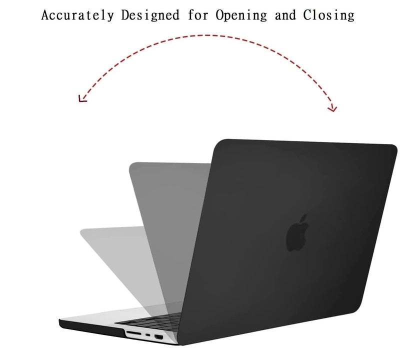 Midkart Case Compatible with MacBook Pro 14 Inch M5 M4 M3 M2 M1 Release 2026-2021 Model A3427 A3426 A3434 A3112 A3185 A3401 A2918 A2992 A2779 A2442 Hard Shell Cover Keyguard Dustplugs, Smoke Black - Image 3