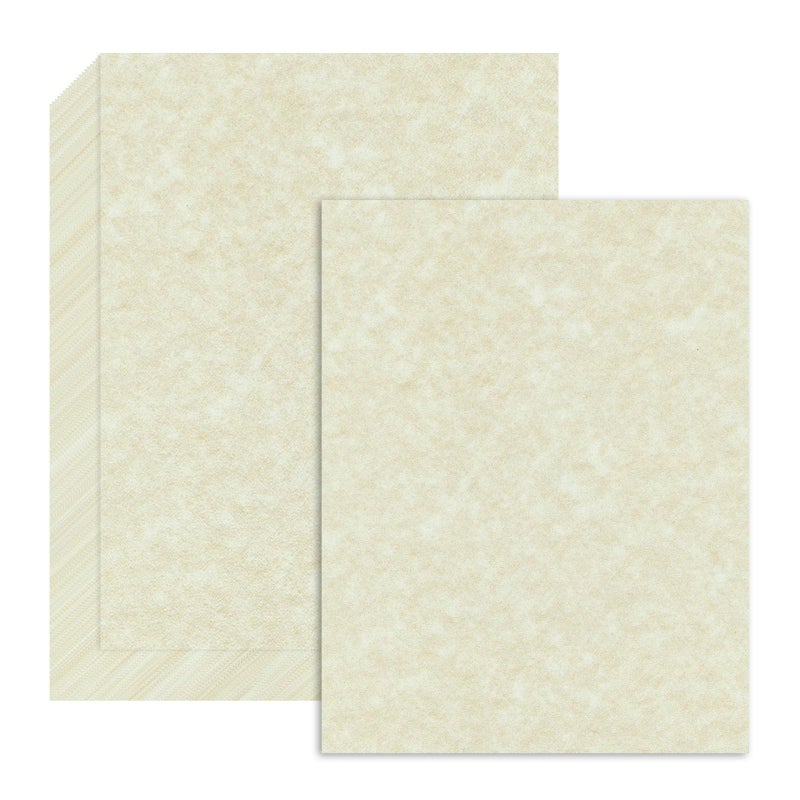 TEETOOKEA 120 Sheets Parchment Paper for Certificates, 8.5" x 11", 100 GSM Double-Sided Stationery Paper for Resumes & Diplomas, Printer-Friendly (Ivory) - Image 1