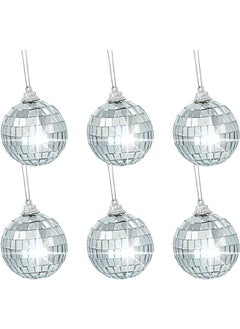 The Decor Affair The Decor Affair Set of 6 Extravagant 2Inch Silver Disco Orbs Perfect for Christmas Weddings and Parties 