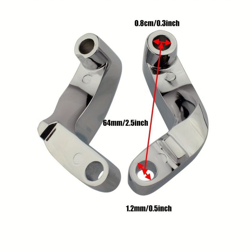 Black Motorcycle Mirror Extension Parts - Image 3