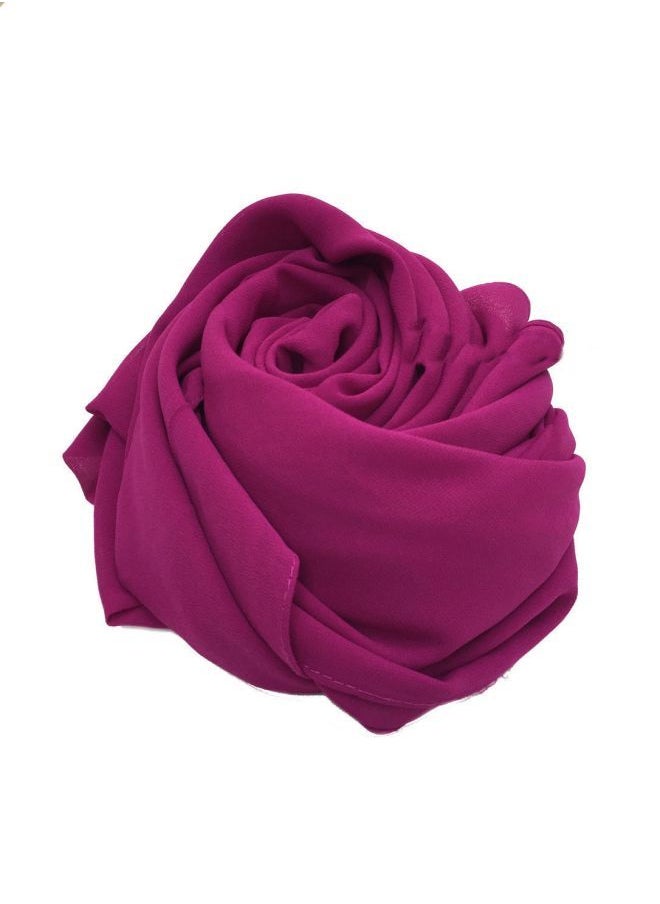 Generic - Long Chiffon Crepe Scarf - Color Kashmir Fuchsia - Image 1