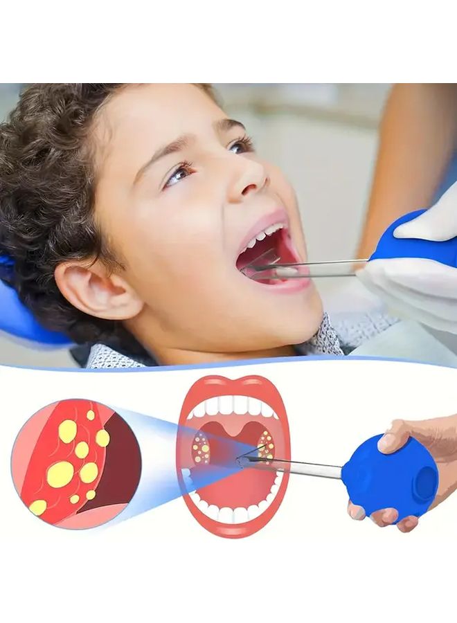 طقم إزالة حصى اللوزتين الأسود مع أدوات زجاجية وسيليكون شفط آمن تنظيف لطيف - Image 4