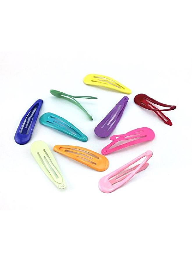 Yueton 10 Pairs Colorful Assorted Color Glossy Snap Prong Clips Bendy Hair Clips Barrettes For Ladies Girls Hair Bows - Image 5