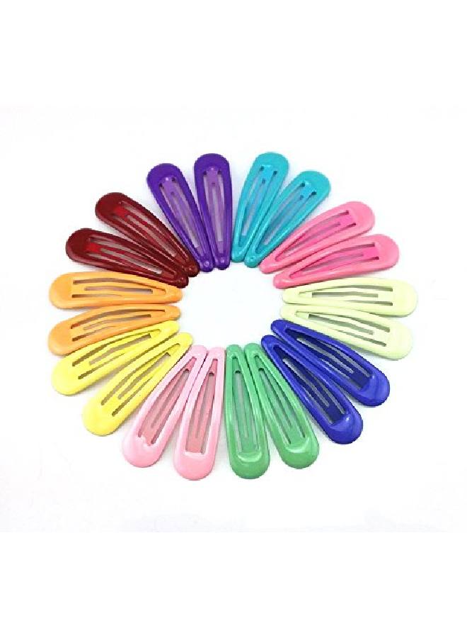 Yueton 10 Pairs Colorful Assorted Color Glossy Snap Prong Clips Bendy Hair Clips Barrettes For Ladies Girls Hair Bows - Image 1