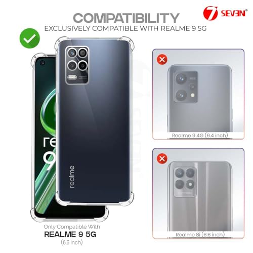 7-Seven 7SEVEN® Back Cover for Realme 9 5G Transparent Mobile Back Case Shock Proof Design Camera Edges Protection Crystal Clear Phone Case Silicon Soft TPU and Flexible Bumper Phone Cover - Image 2