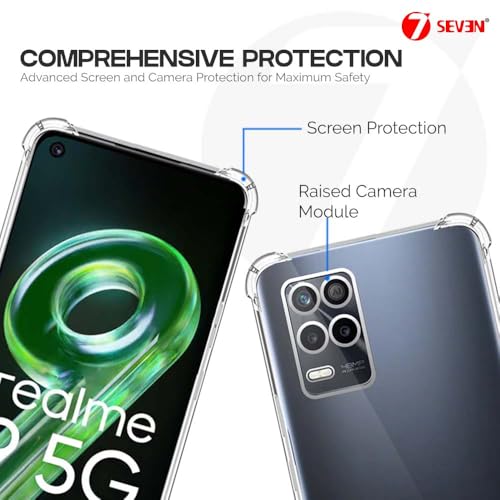 7-Seven 7SEVEN® Back Cover for Realme 9 5G Transparent Mobile Back Case Shock Proof Design Camera Edges Protection Crystal Clear Phone Case Silicon Soft TPU and Flexible Bumper Phone Cover - Image 3