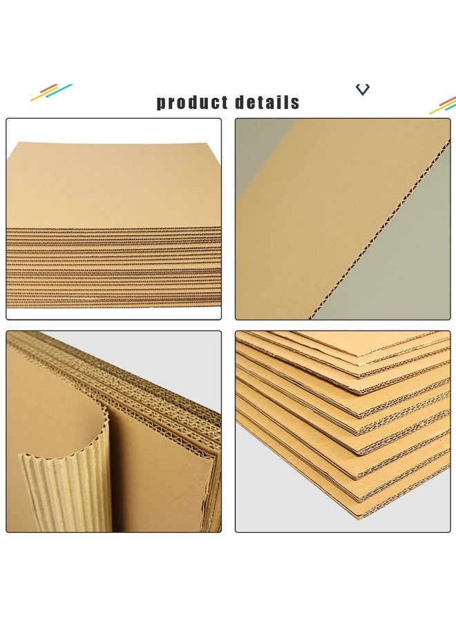 Bercoor - Corrugated Cardboard Sheets 8.5 X 11 Inch Flat Cardboard Sheets Craft Thick Cardboard Squares For Packing Mailing And Diy Crafts Pack Of 25 - Image 1