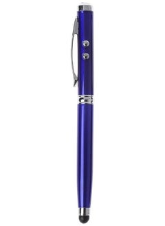 Multifunctional Stylus Touch Pen 4In1 Ballpoint Pen White Flashlight Red Laser Touch Pen Writing And Drawing Free On All Monitors And Tablets For Iphone Samsung Huawei Honor And More Blue