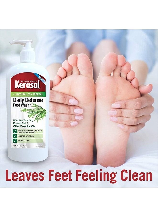 Kerasal Daily Defense Foot Wash Daily Cleanser with Tea Tree Oil, 12 Ounce  - Image 4