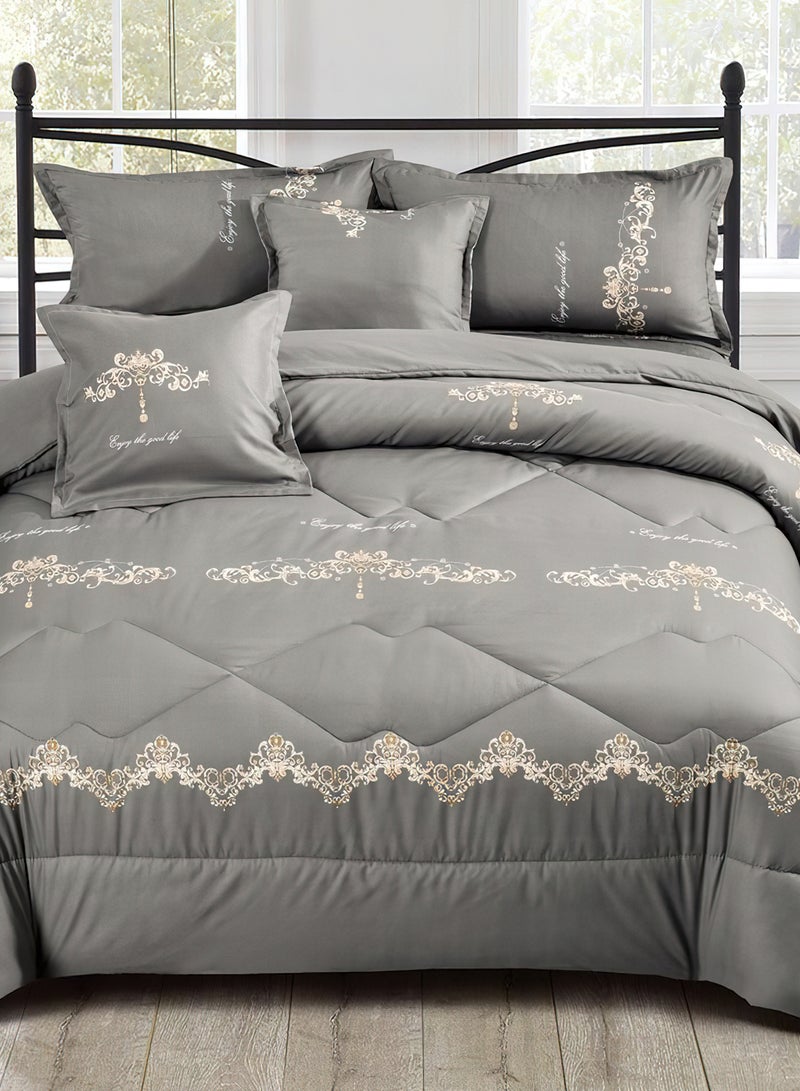 مينج لي مفرش سرير أنيق مقاس مفرد 4 قطع، يتضمن لحاف و ملاءة سرير وغطاء وسادة نوم و غطاء وسادة ديكور، لحاف خفيف الوزن ويستخدم على الاتجاهين، مناسب لجميع الفصول - Image 4