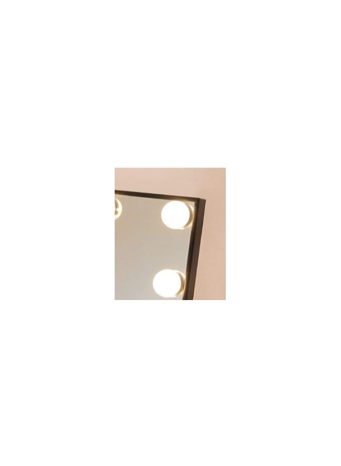 Relandin Vanity Mirror Hollywood Mirrors With Light 55x45cm Makeup Mirror Dimmable LED Light 3 Color Tones Smart Touch Control With USB Charging Port Black  - Image 3