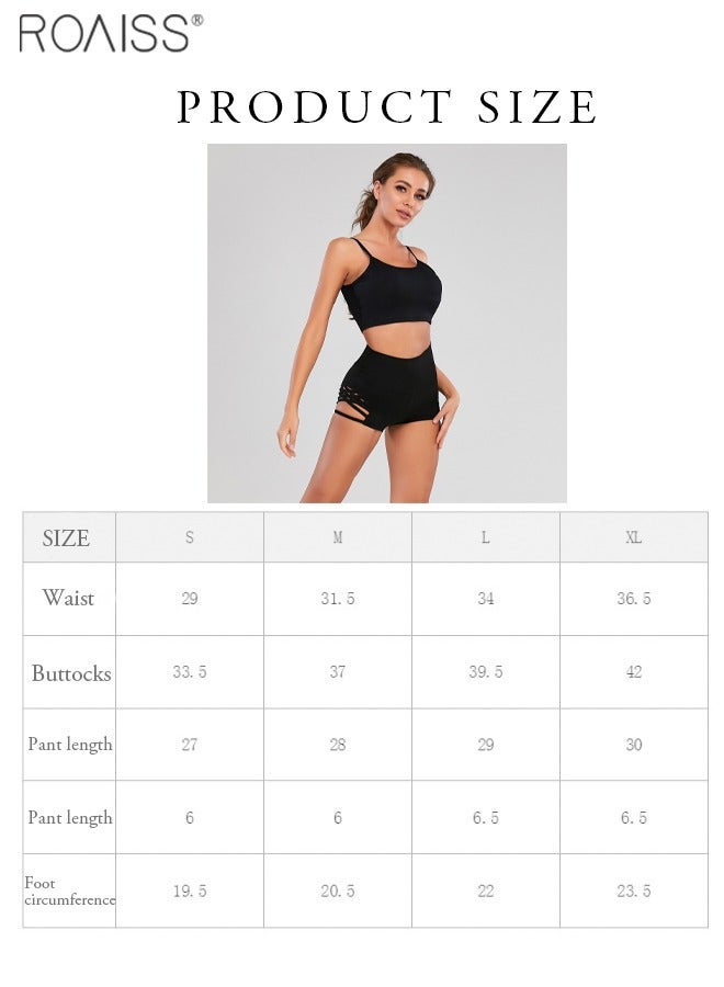 roaiss Womans Shorts Women Shorts Leggings High Hollow-Out Workout Short Pants Sports Fitness Ultra Shorts Gym Wear Good Elastic  - Image 4