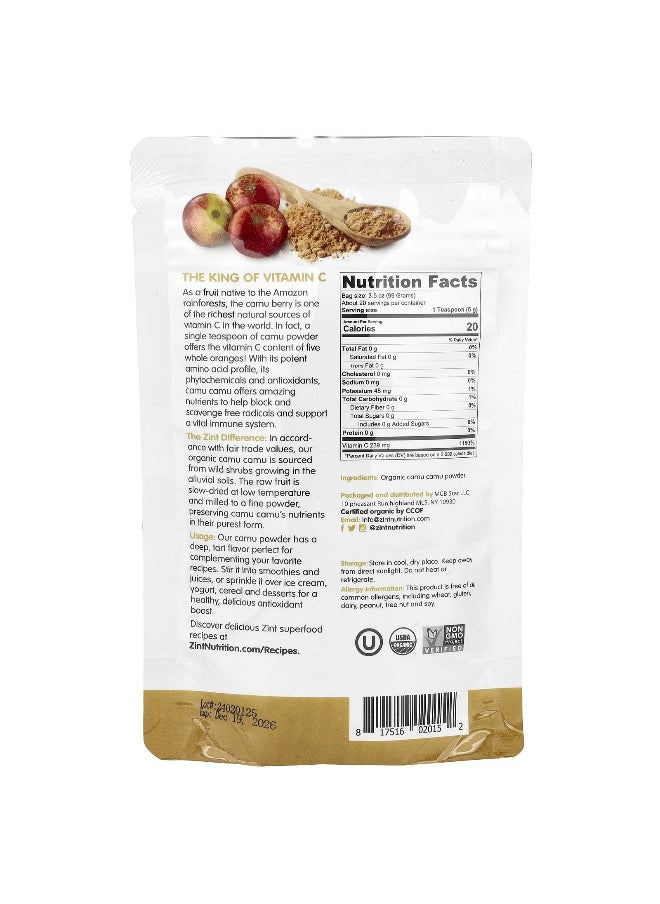 Zint Zint, Raw Organic Camu Camu Powder , 3.5 oz (99 g)  - Image 2