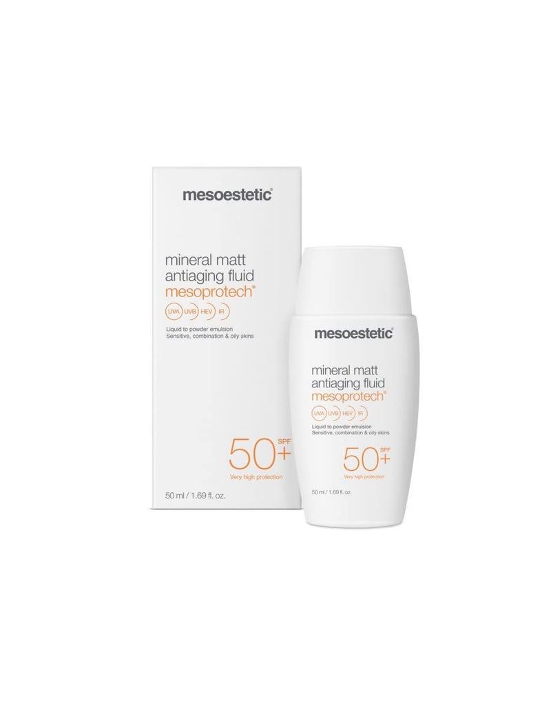 Mesoestetic Mesoprotech Mineral Matt Antiaging Fluid SPF50+ 50ml/1.69 fl. oz. - Image 1