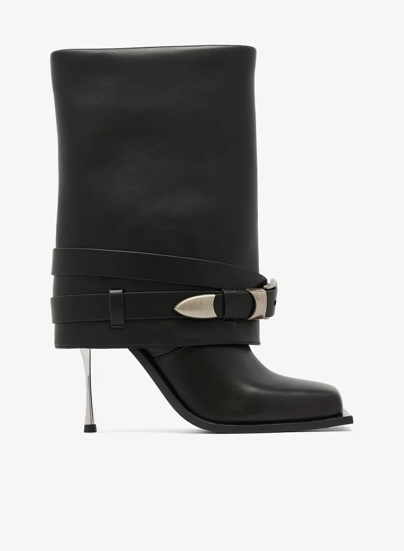 Jw Pei Emilia Western Buckled Leather Boots