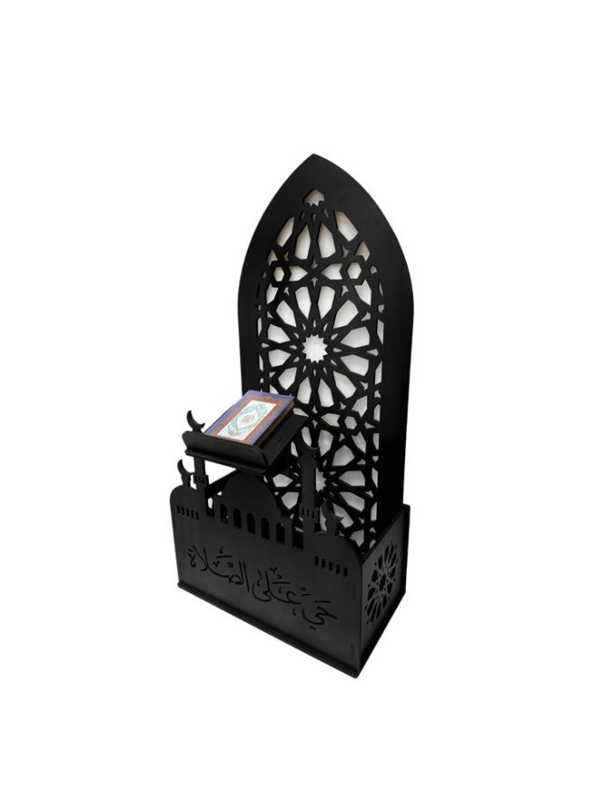 TPGP Prayer Mat Stand Holder With Quran Holder, Prayer Rug, Prayer Counter Stand Black Made Of PVC Foam Plastic, Home Decor, Living Room  - Image 3