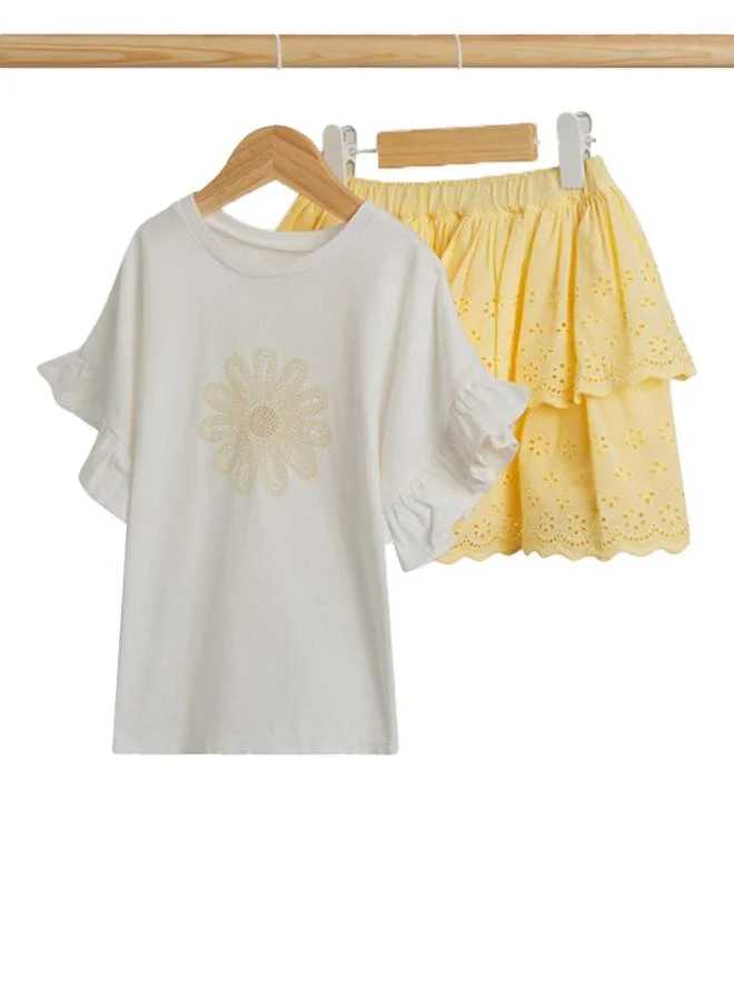 Babies & More Babies & More Toddler Girls Yellow Corduroy Set