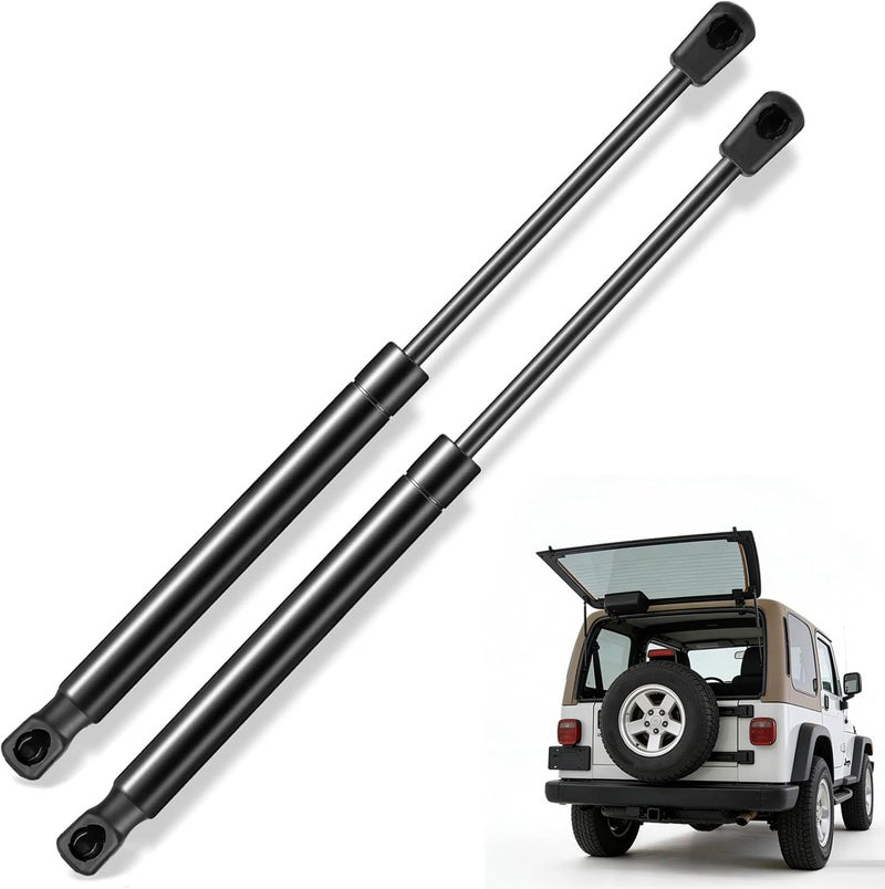 Blshwez Rear Window Struts, Heavy-Duty Rear Glass Shocks Lift Supports for 1997-2006 Jeep Wrangler TJ with Hard Top, Replaces OEM# SG214012 55076310AB, 2PCS - Image 1