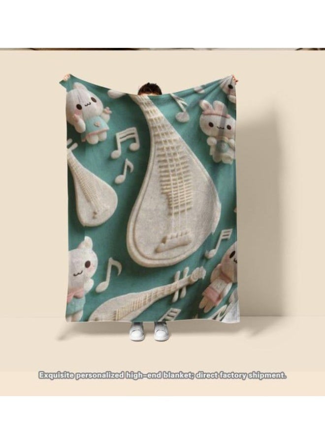 عام بطانية رقيقة من الفانيلا الكرتونية للأطفال والرضع (دافئة ومريحة، ومناسبة للنوم والألعاب) 70 سم * 100 سم - Image 2