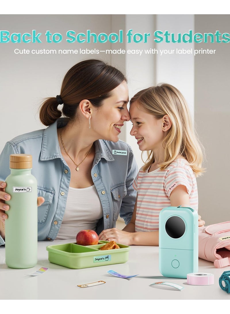 فوميمو آلة صنع الملصقات D30، طابعة ملصقات صغيرة محمولة تعمل بالبلوتوث، ملصقات حرارية محمولة للهواتف الذكية، ملصقات صغيرة متعددة القوالب، أيقونات الخطوط، ملصقات مخصصة بدون حبر للاستخدام المنزلي للأطفال والأدوات المدرسية - Image 2