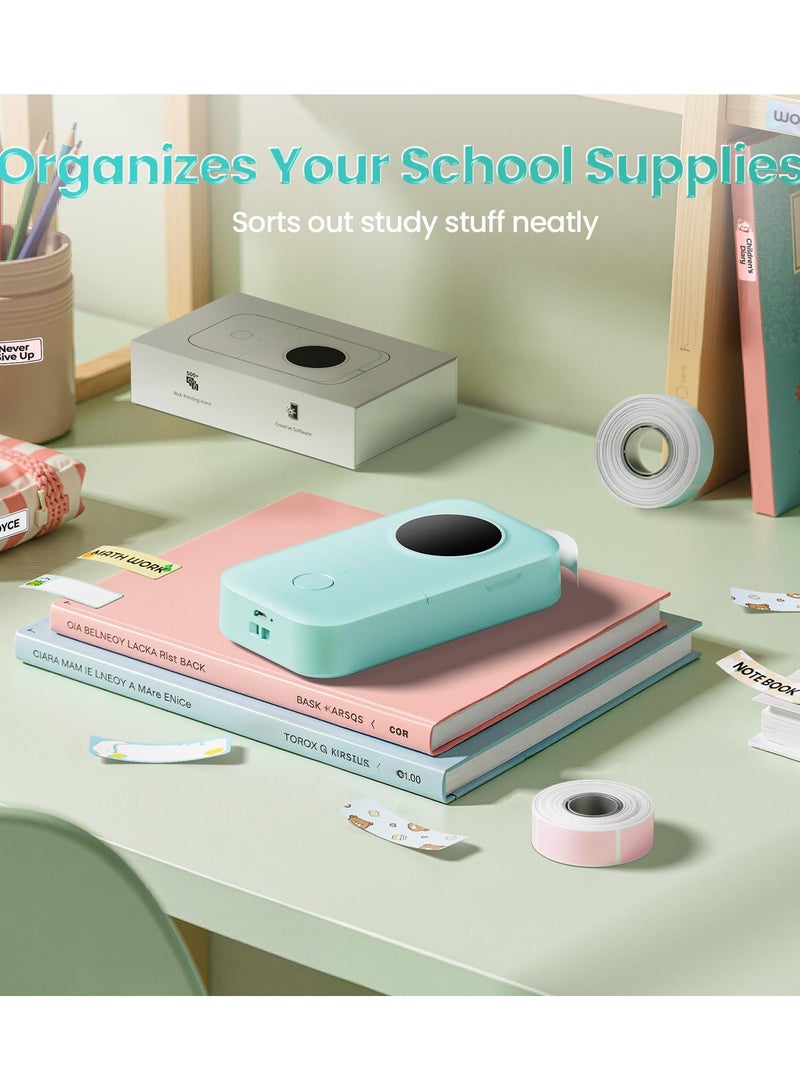 فوميمو آلة صنع الملصقات D30، طابعة ملصقات صغيرة محمولة تعمل بالبلوتوث، ملصقات حرارية محمولة للهواتف الذكية، ملصقات صغيرة متعددة القوالب، أيقونات الخطوط، ملصقات مخصصة بدون حبر للاستخدام المنزلي للأطفال والأدوات المدرسية - Image 5