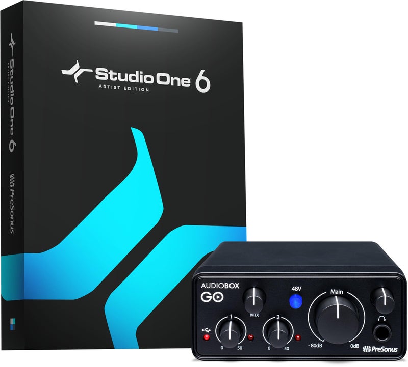 PreSonus AudioBox GO | USB-C Audio Interface for music production with Studio One DAW Recording Software, Music Tutorials, Sound Samples and Virtual Instruments - Image 1