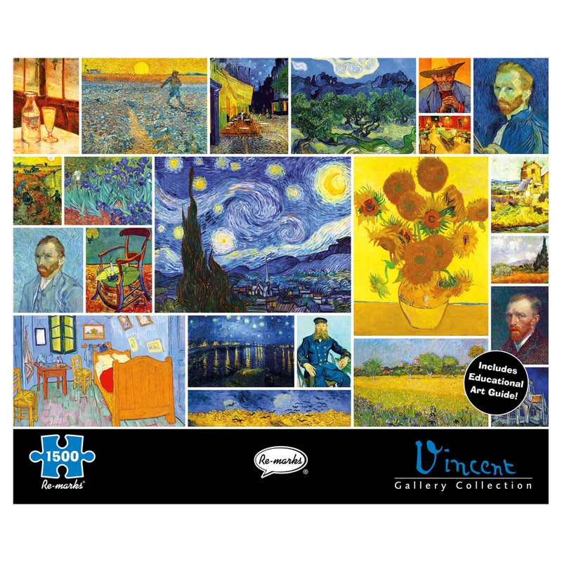 Re-marks Vincent Van Gogh 1500-Piece Puzzle, Artistic Jigsaw Puzzle for All Ages - Image 1