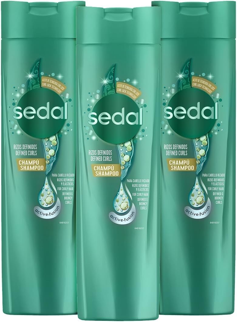SEDAL Defined Curls Shampoo Fights Frizz Keeps Curls Hydrated Defined All Day 400ml x3