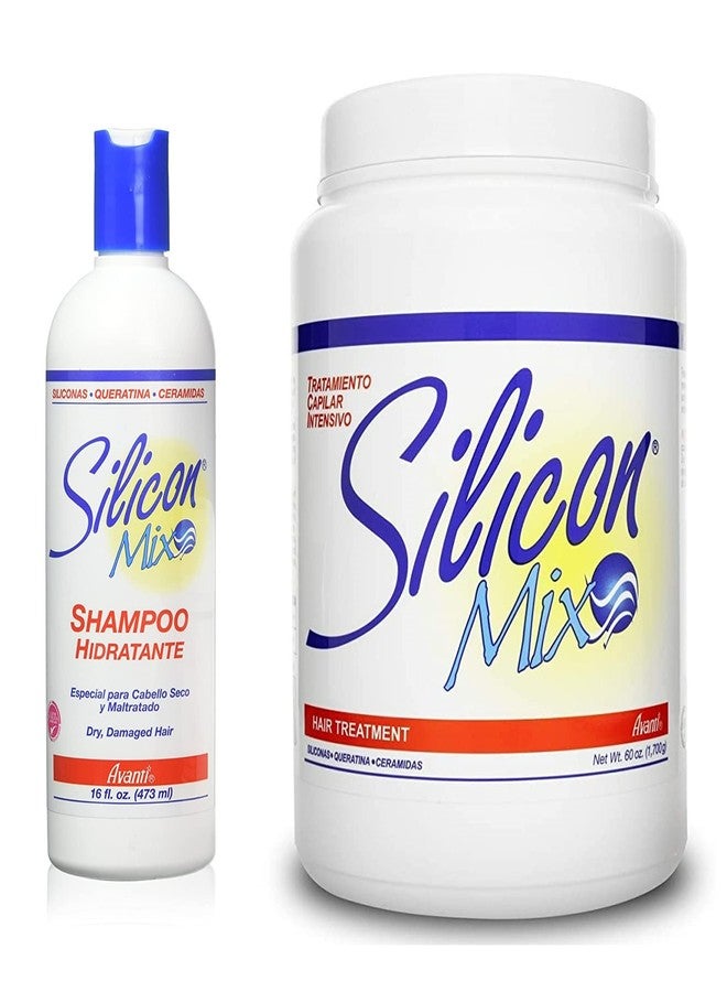 Silicon Mix Hidratante Shampoo 16 Oz and Hair Deep Treatment 60 Oz Combo by Silicon Mix - Image 1