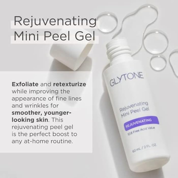 Glytone Rejuvenating Mini Peel Gel | Face Exfoliator with 10.8% FAV Glycolic Acid | Peeling Gel for Face Retexturizes and Reduces Fine Lines & Wrinkles | Dead Skin Remover Chemical Peel | 2 fl oz. - Image 2
