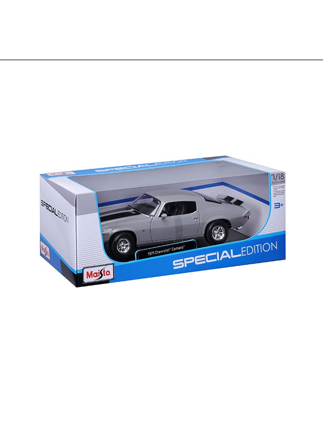 Maisto 1:18 1971 Chevrolet Camaro Gray Officially Licensed Scaled Replicas of Collectible Diecast Metal Models with Exquisite Interior & Exterior Detailing for All Ages  - Image 2