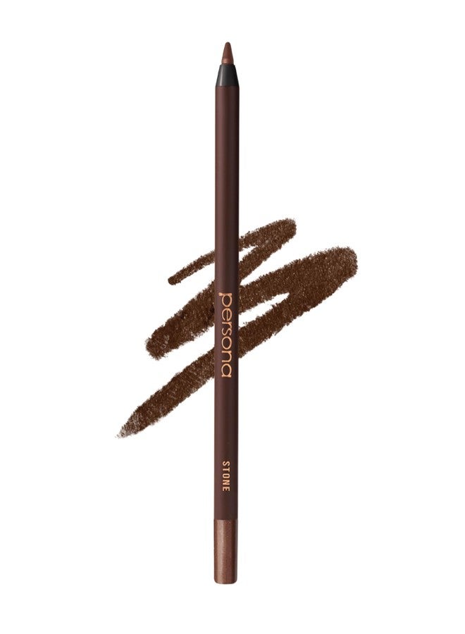 PERSONA 24HR Stone Waterproof Eyeliner Pencil | Creamy, Smudgeable Pencil for Lash Line & Waterline | All-Day to All-Night Wear | Vegan, Cruelty-Free, Paraben-Free | Made in USA - Image 1