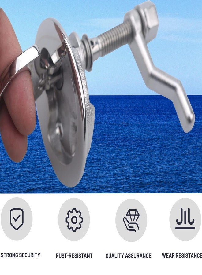 MX Boat Cam Latch,Marine Hatch Latch Flush Pull Handle Latch Stainless Steel W/Fasteners 1PCS - Image 4