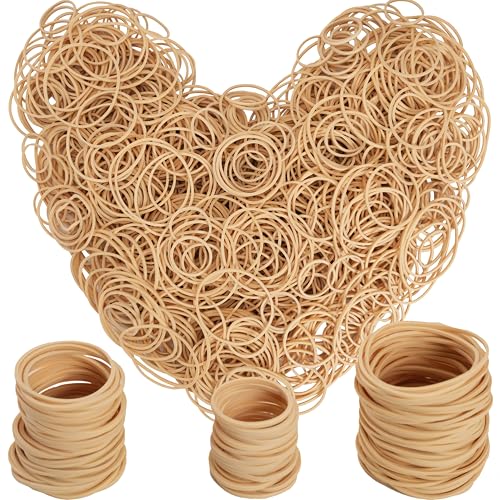HSNOHSN Rubber Bands Assorted Size#10 Size#16 Size19 Beige 0.5lb Rubber Bands for Office Supplies Money School Home - Image 1