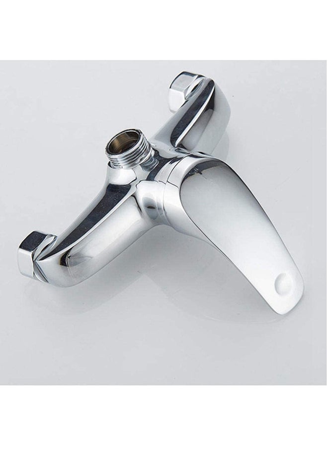 Generic - Polished Chrome Deck Mount Single Handle Single Hole Bathroom Basin Faucet 360 Degree Rotation Hot And Cold Water Mixer - Image 1