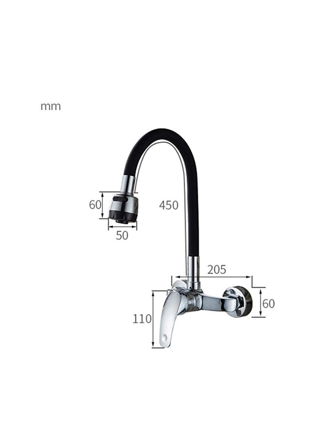 Generic - Polished Chrome Deck Mount Single Handle Single Hole Bathroom Basin Faucet 360 Degree Rotation Hot And Cold Water Mixer - Image 1