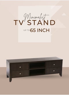 AFT Slim Minimalist Design TV Cabinet/-Table / Mid Century Modern Design TV Cabinet / Table / stand with Four Drawers and Sturdy MDF Frame, Perfect for Modern Living Rooms and Entertainment Spaces, Ideal for Home Theaters and Media Rooms, Offering Stylish Storage Solutions for TVs Up to 65 Inches. Rustic Farmhouse TV Cabinet with Four Drawer, Perfect for Adding Charm to Any Home Décor. Transform your living space with our MDF TV stand featuring four drawers and open shelves—where modern design meets practical functionality. Enjoy movie nights, gaming sessions, and family gatherings in style. (walnut brown) Arfan  - Image 3