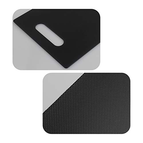 Begale 6-Piece Small Plastic Cutting Board for Kitchen, Multi Purpose Chopping Board, Black - Image 3