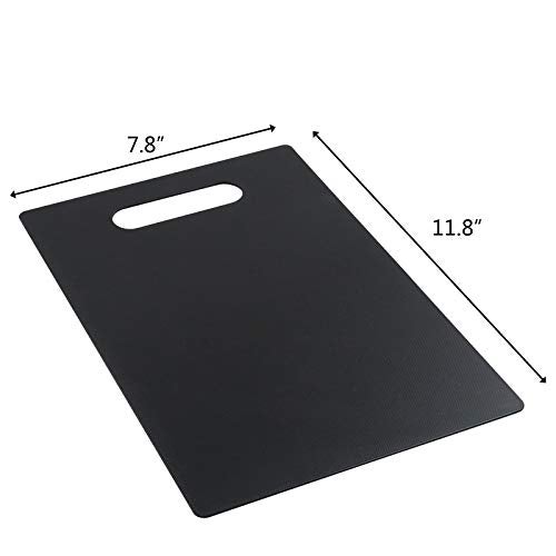 Begale 6-Piece Small Plastic Cutting Board for Kitchen, Multi Purpose Chopping Board, Black - Image 2