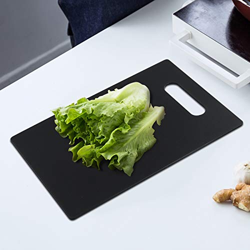 Begale 6-Piece Small Plastic Cutting Board for Kitchen, Multi Purpose Chopping Board, Black - Image 4