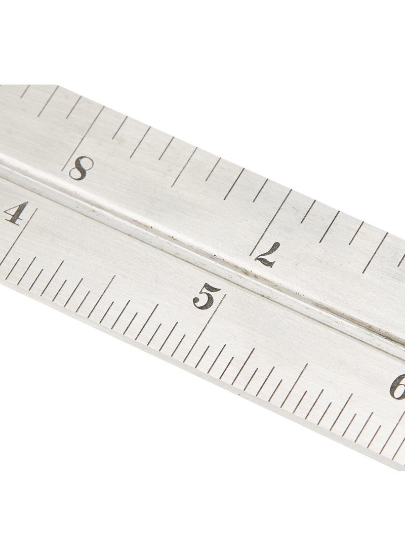 Starrett Starrett Steel Combination Square with Square Head - 12" Blade Length, Cast Iron Heads, Reversible Lock Bolt, Scriber, Spirit Level, 4R Graduation Type - 11H-12-4R  - Image 3
