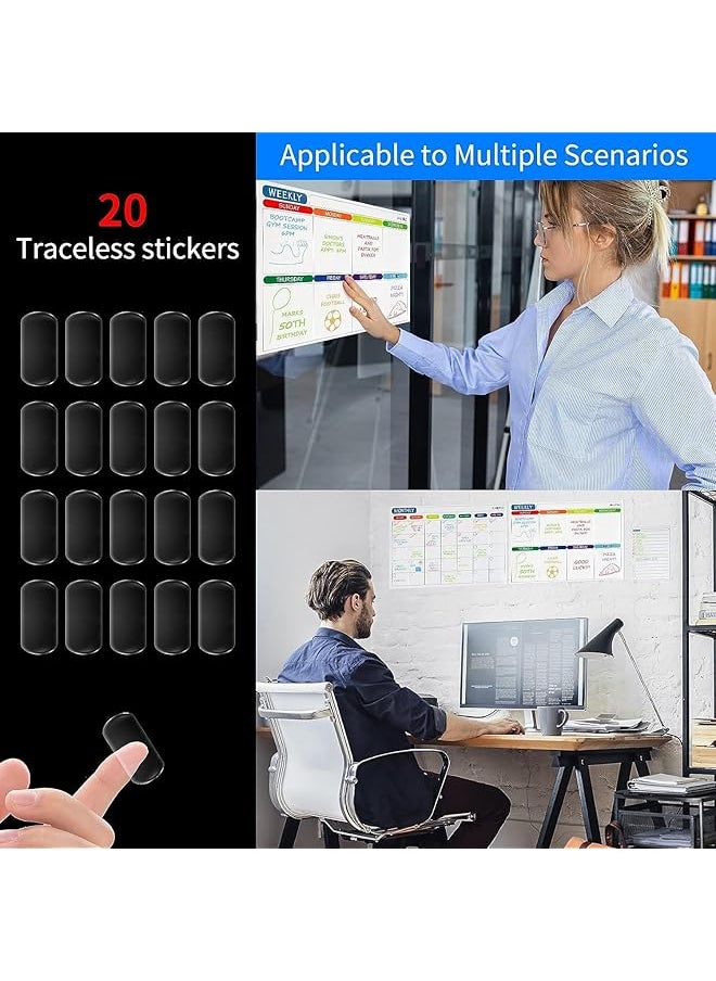 erorex - Magnetic Whiteboard Weekly Calendar Planner Board Set Including Monthly Weekly Planner And Today List Magnetic Markers And Whiteboard Eraser Dry Erase Stain For Kitchen Or Office - Image 1