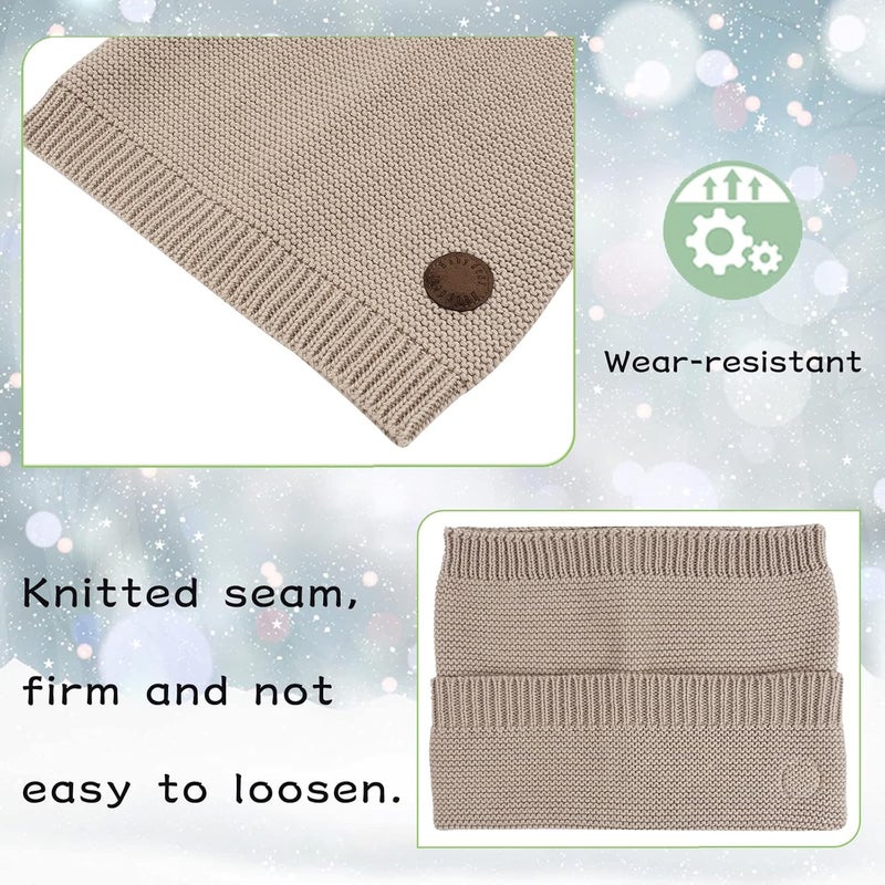 Peecabe Baby Boys Knitted Scarves Warm Toddler Girl Infinity Scarf Kids Soft Chunky Neck Warmer for Fall Winter - Image 4
