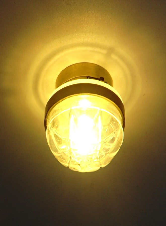 Waldosia 1:12 Scale Dollhouse Miniature LED Clear Etched Ceiling Lamp - Image 4